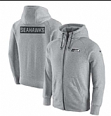 Men's Seattle Seahawks Nike Gridiron Gray 2.0 Full-Zip Hoodie - Ash FengYun,baseball caps,new era cap wholesale,wholesale hats